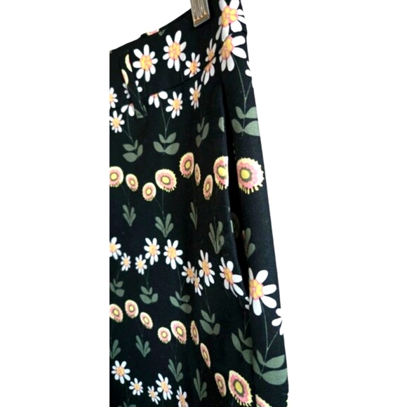 BODEN High Waisted Richmond Trouser Pants Women's 12R Black Floral Pockets - Picture 2 of 8